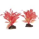 Kunststof aquariumplant rood set van 2 stuks