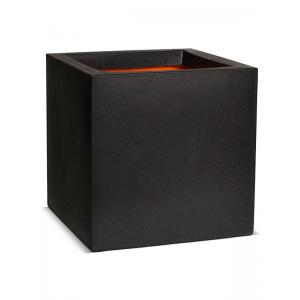 Capi Urban Smooth NL 30x30x30cm vierkante plantenbak zwart