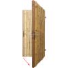 Bamboe schutting poortdeur naturel 100 x 200 cm x 60-80 mm