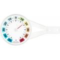 Venster buitenthermometer kunststof rond gekleurd 14.4 cm