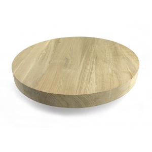 Massief eiken tafelblad rond 60 cm