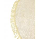 Tafelkleed rond 160cm beige met motief