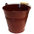 Zinken emmer 8 liter wijnrood