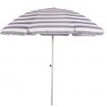 Strandparasol Libra streepmotief grijs