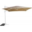 Zweefparasol Virgo 300 x 300 cm wit frame zand