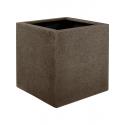 Luca Lifestyle vierkante plantenbak Struttura 60x60x60 cm bruin