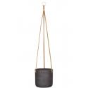 Rough Eco-line hangende bloempot M 18x18 cm Charlie zwart