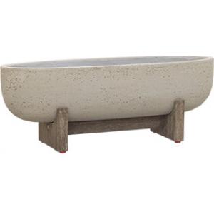 Pottery Pots Shelby S beige washed 64 cm ovale bloempot op poten Pottery Pots Shelby S beige washed 64 cm ovale bloempot op poten