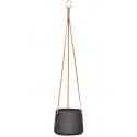 Rough Eco-line hangende bloempot M 17x14 cm Patt zwart