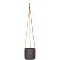 Rough Eco-line hangende bloempot S 15x15 cm Charlie zwart