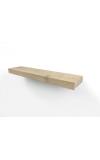 Zwevende wandplank eiken recht 80 x 15 cm