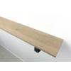 Eiken 18mm wandplank recht 120 cm op 30 cm diepe plankdragers