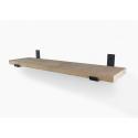 Steigerhout wandplank gebruikt 100 x 20 cm met industriele plankdragers