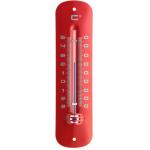 Metalen thermometer 19 cm rood voor gebruik binnen en buiten