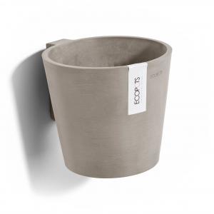 Ecopots Amsterdam Wall kunststof bloempot Taupe - Ø 18 cm