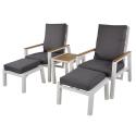 Coda white wit duo loungeset - 2 persoons