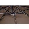Taurus Zweefparasol taupe 300x300 cm vierkante parasol