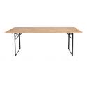 Inklapbare houten tafel H 75,5 x 220 x 70 cm