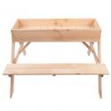 Picknicktafel met zandbak voor kinderen