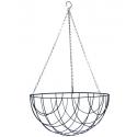 Hanging basket zwart gecoat metaal - XL