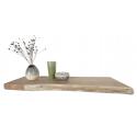 Zwevende wandplank acacia boomstam 140 x 20 cm