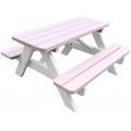 Kinderpicknicktafel Minnie roze/wit
