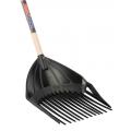 Bladhark en -schep in 1 36.5 cm met houten steel 160 cm