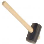 Rubber hamer hard 1350 gram met houten steel