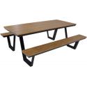 Picknicktafel Arezzo aluminium rechthoekig