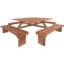 Picknicktafel vierkant hardhout