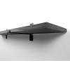 Eiken wandplank zwart 125 x 20 cm met industriele plankdragers