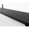 Eiken wandplank zwart 60 x 20 cm met industriele plankdragers